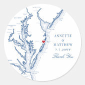 海シティメリーランド海軍結婚式の引き出物 ラウンドシール (正面)