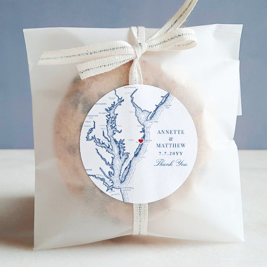 海シティメリーランド海軍結婚式の引き出物 ラウンドシール