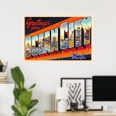 海シティーニュージャージーNJ大文字葉書 ポスター (ホームオフィス)