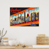 海シティーニュージャージーNJ大文字葉書 ポスター (キッチン)