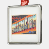 海シティーニュージャージーNJ大文字葉書 メタルオーナメント (左)