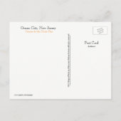 海シティー、ニュージャージーの音楽ピアのはがき 案内ポストカード (裏面)