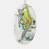 海シティー、メリーランドヴィンテージの地図 セラミックオーナメント (右)