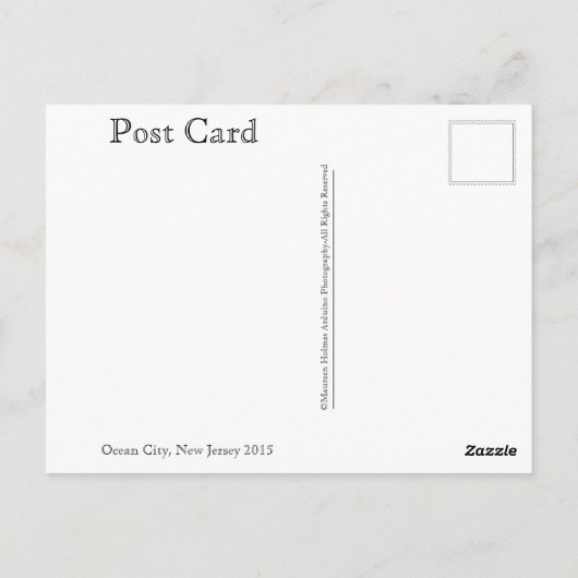 海シティ、ニュージャージー州ポストカードジェティ ポストカード (裏面)