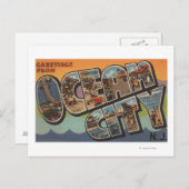 海シティ，ニュージャージー – ラージレターシーン ポストカード (正面/裏面)