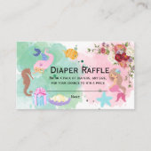 海シャワーおむつラッフルの下の人魚 エンクロージャーカード (正面)