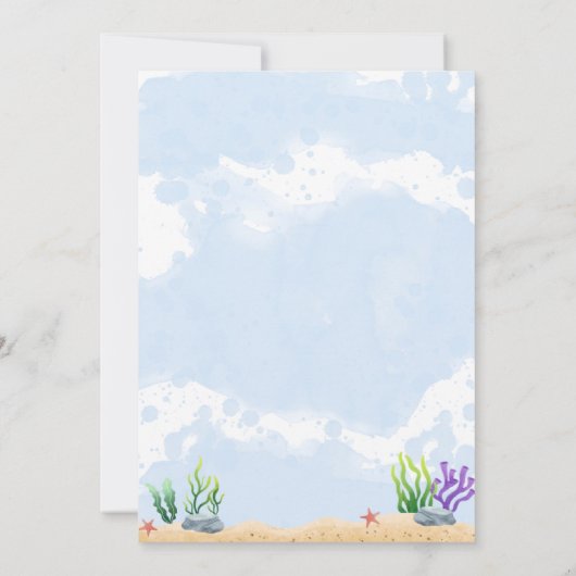 海シャワー 招待状 (裏面)