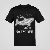 海シャークNo Escapeメンズグラフィックティー Tシャツ