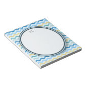 海ショアストライプシブロンRound Monogram ノートパッド (アングル)