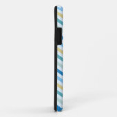 海ショアストライプシブロンRound Monogram Case-Mate iPhoneケース (裏面/右)