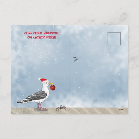 海ショアーズWAクリスマスシーガルビーチ流木 シーズンポストカード (裏面)