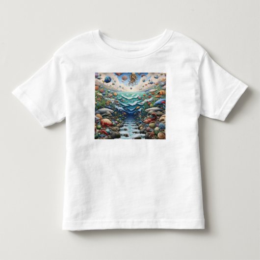 海シンフォニー鮮やか:水中の世界» トドラーTシャツ (正面)