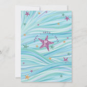 海シーお洒落マーメイドベビーシャワー招待状 招待状 (裏面)