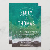 海シーウェーブビーチサンド結婚ズ 招待状 (正面/裏面)