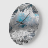 海シーウェーブラウンドウォールクロック ラージ壁時計 (傾斜)