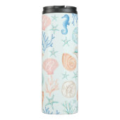 海シーウォーターカラーシーシェル&コーラルモノグラム タンブラー (裏面)