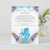 海シーオクトプカラフルベビーシャワーByメールInv 招待状 (スタンド正面)