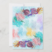 海シーオクトプカラフルベビーシャワーByメールInv 招待状 (裏面)