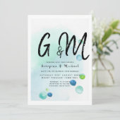 海シーガグラデーションラスターコイズブ結婚ルー 招待状 (スタンド正面)