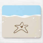 海シーシェルウォーターサンドパーソナライズされたマウスパッド マウスパッド (正面)