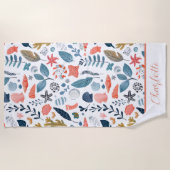 海シーシェルズヒトデビーチタオル ビーチタオル (正面)