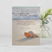 海シーシェル写真お祝いの生活 サンキューカード (スタンド正面)