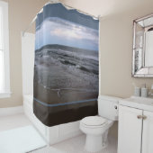 海シーショア写真ブルーとブラウン シャワーカーテン (インサイチュ)
