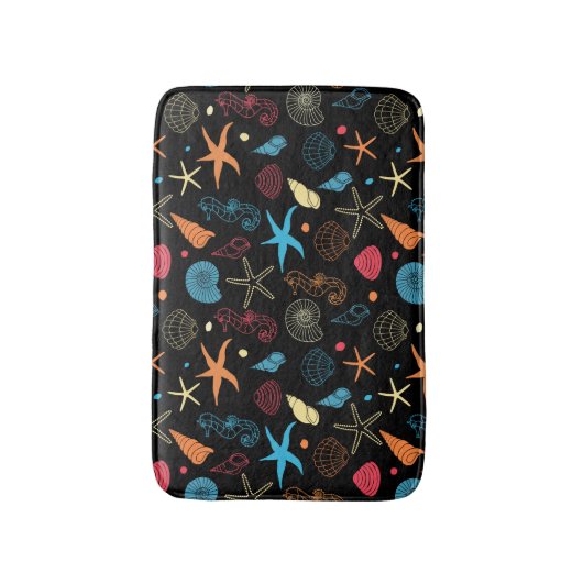 海シーズヘルズシーホース&スターフィッシュシーライフ バスマット (正面縦)