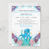 海シータコカラフルバーチャルベビーシャワーI 招待状 (正面)