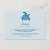 海シータートルシーブルービーチ結婚式詳細 エンクロージャーカード (正面)