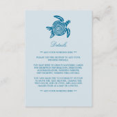 海シータートルシーブルービーチ結婚式詳細 エンクロージャーカード (正面)
