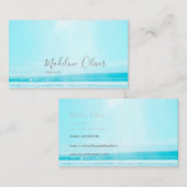 海シートラベルブルーシルバーモダンプロフェッショナル 名刺 (正面/裏面)