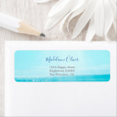 海シートラベルブルーモダンプロフェッショナル ラベル (インサイチュ)