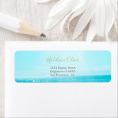 海シートラベルブルー金ゴールドモダンプロフェッショナル ラベル (インサイチュ)