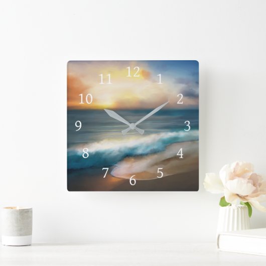 海シービュー283サンセット スクエア壁時計 (ホーム)