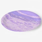 海シービーチパープルウェーブウォーター ペーパープレート (アングル)