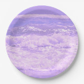 海シービーチパープルウェーブウォーター ペーパープレート (正面)