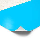 海シービーチパームサンド自然名パーソナライズ ポスター (コーナー)