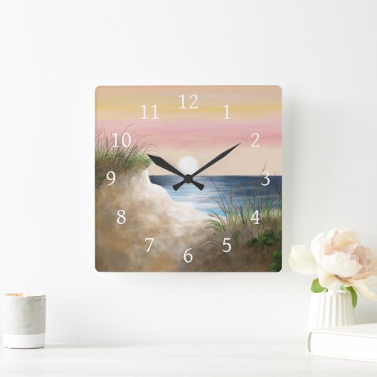 海シービーチビュー285 スクエア壁時計 (ホーム)