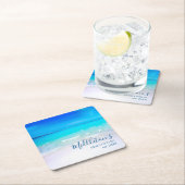 海シービーチブルーアクアコースタルファミリー スクエアペーパーコースター (インサイチュ)