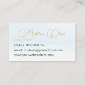 海シービーチ旅行スパブルー金ゴールド 名刺 (裏面)