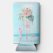 海シーフラミンゴフローラジュエリーピンク スリム缶クーラー (裏面)