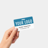 海シーブルーPVCバッジ水平スタッフ名タグ バッジ (手持ち)