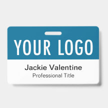 海シーブルーPVCバッジ水平スタッフ名タグ