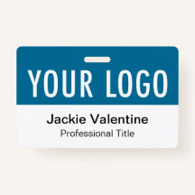 海シーブルーPVCバッジ水平スタッフ名タグ