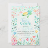 海シーベビーシャワー招待状 招待状 (正面)