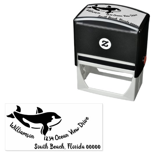 海シーホエールアイランドビーチ差出人住所 セルフインキングスタンプ (インサイチュ)