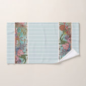 海シーライフフィッシュグリーンヴィンテージビーチハウス バスタオルセット (ハンドタオル)