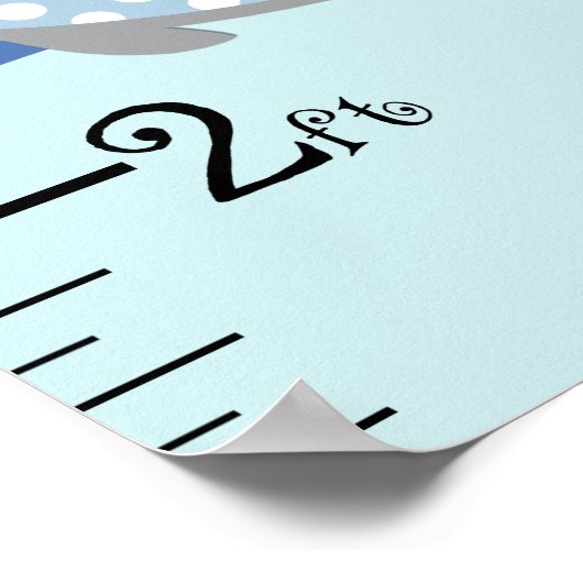 海シーライフブルーグレイ保成長図(8x44) ポスター (角)