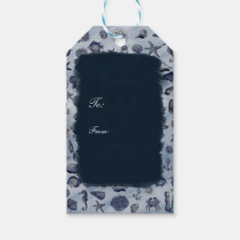 海シーライフ航海のシーシェルビーチエレガント ギフトタグ